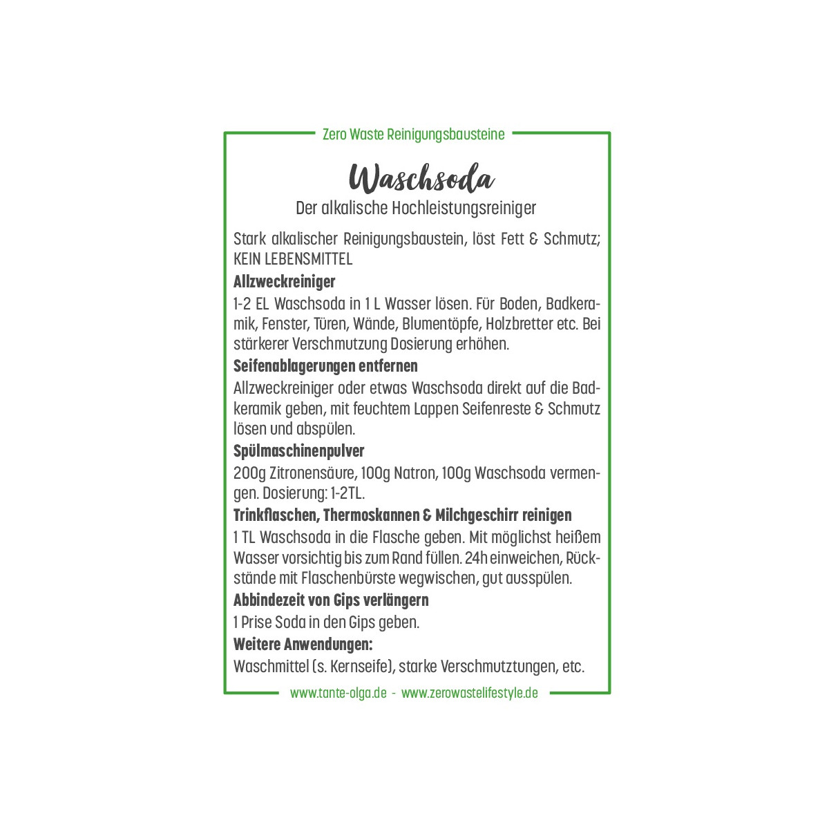 Postkarte DIY Reinigungsmittel Waschsoda DIN A6
