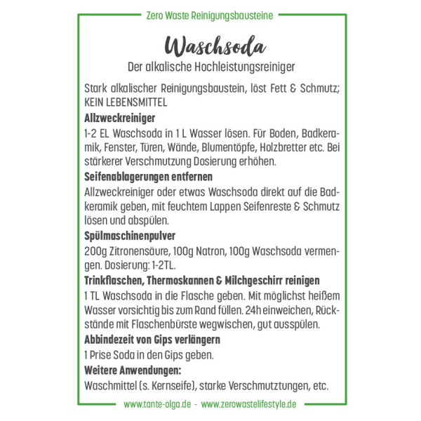 Postkarte DIY Reinigungsmittel Waschsoda DIN A6