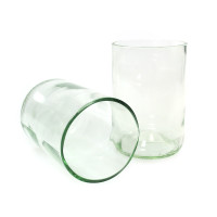 Trinkglas aus Weinflasche 2er Set Weiß Rebottled