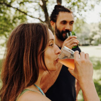 Trinkglas aus Weinflasche 2er Set Weiß Rebottled