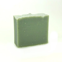 Haarwaschseife Patchouli (Oriental) grüner Seifeblock mit Savion Banderole Haarseife Oriental