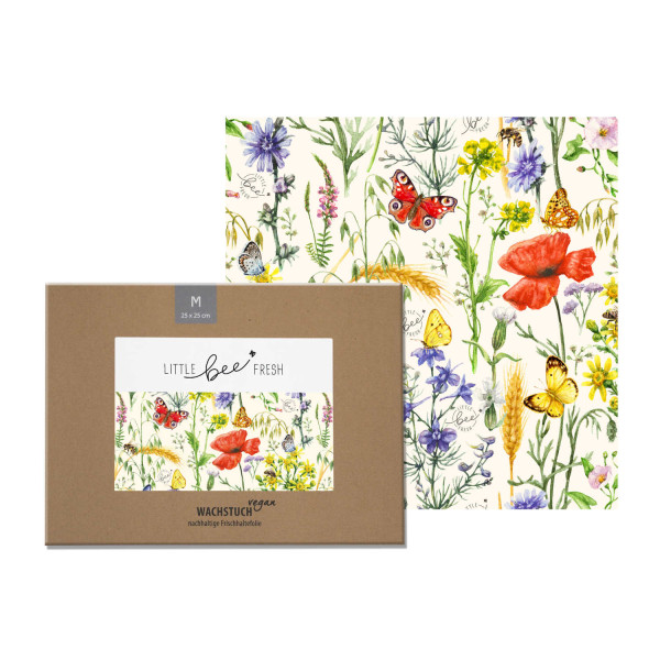 Wachstuch Vegan Bienentraum 25 x 25 cm M