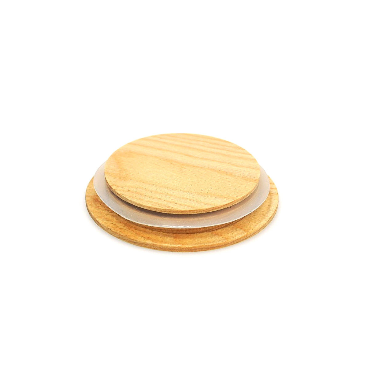 Holzdeckel Ø 100 mm | Holz/Silikon