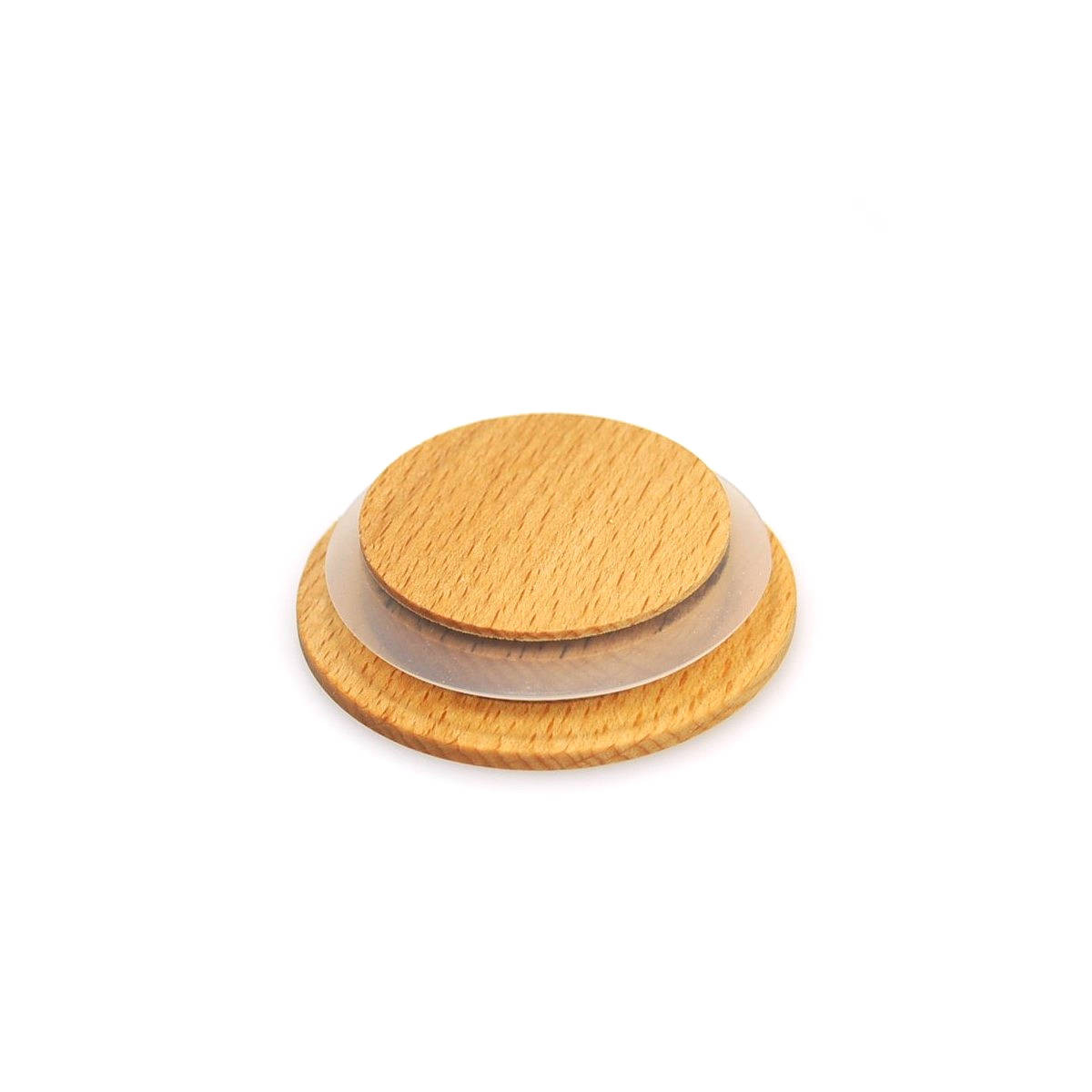 Holzdeckel Ø 60 mm | Holz/Silikon