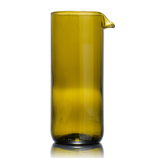Karaffe aus Weinflasche Olive Rebottled