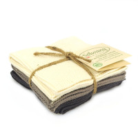 Wischtücher 3er Set Natur/ warmes Grau