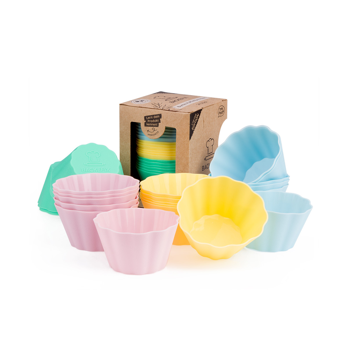 4270002242128 - Muffinförmchen Silikon 24 Stück | Silikon