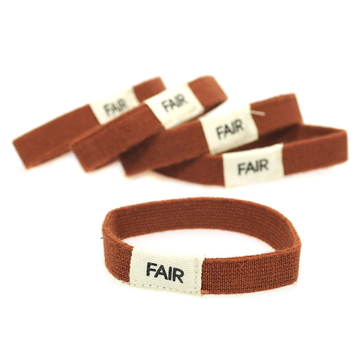 4260365850320 - Haargummi Bio-Baumwolle braun 5er Pack