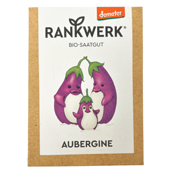 Saatgut Demeter Aubergine in der Papiertüte