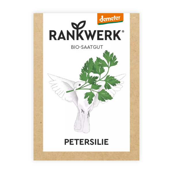 Saatgut Bio Petersilie in der Papiertüte