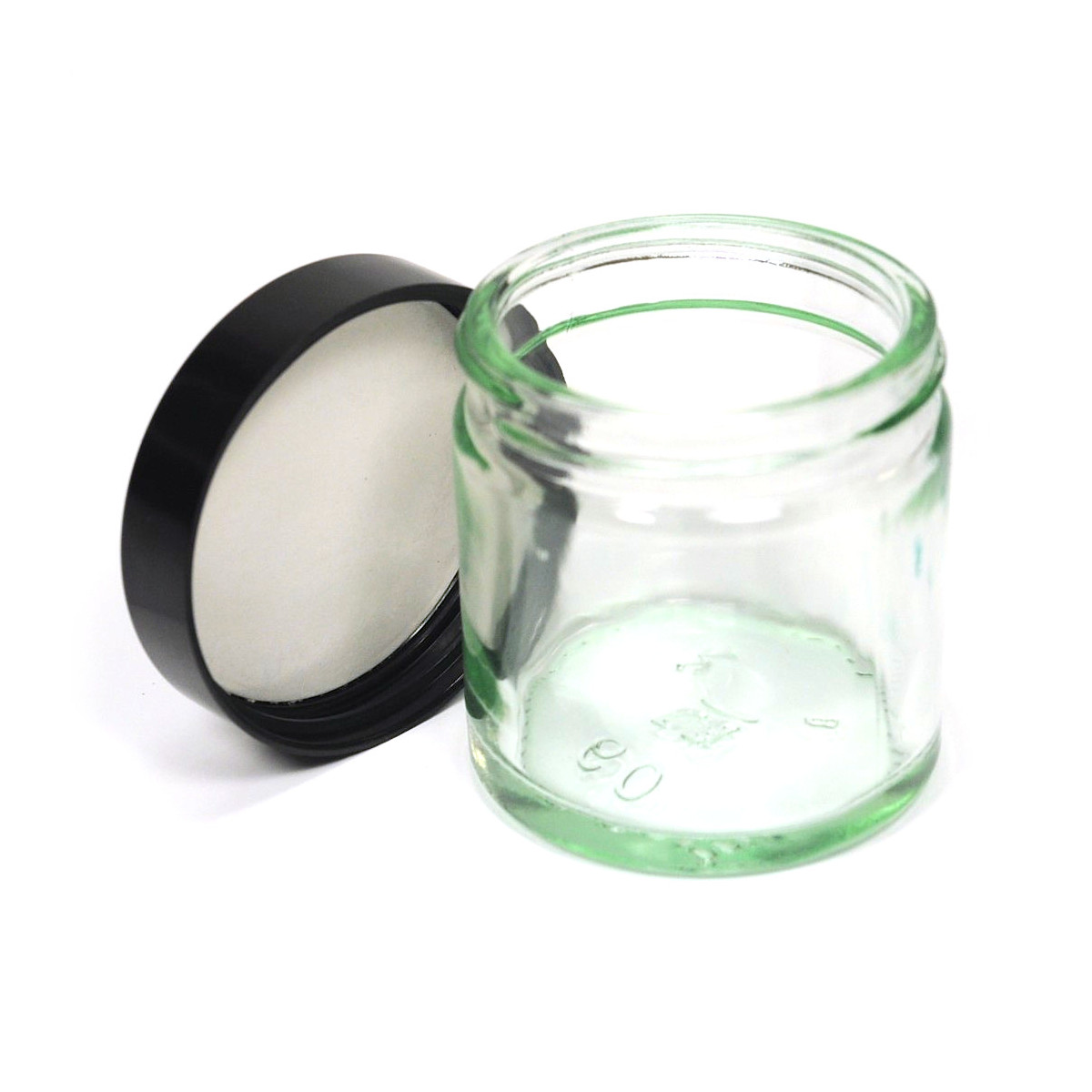 Glastiegel 60 ml klar | Glas/Kunststoff