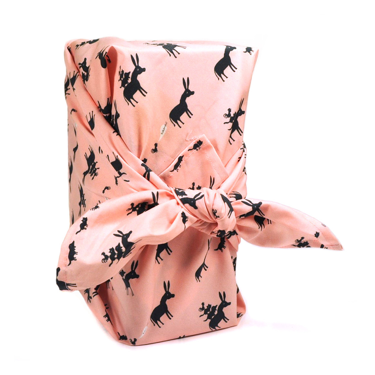 4260460571175 - Furoshiki-Tuch Bremer Stadtmusikanten 75 x 75 cm | Bio-Baumwolle