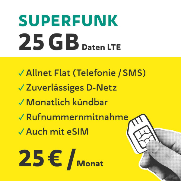 WEtell Starterpaket SUPERFUNK 25 € + 25 € Bonus
