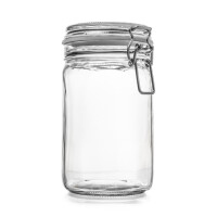 Drahtbügelglas 1.150 ml Vierkant, weißer...
