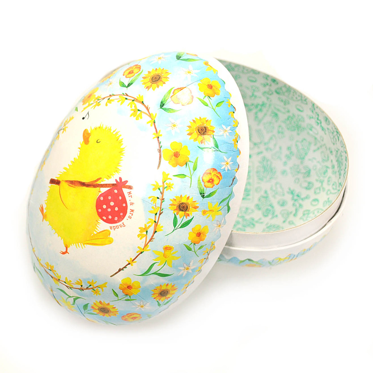 Füll-Osterei "Frühlingsmomente" Wanderküken 12 cm