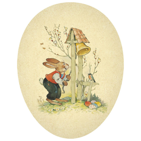 Füll-Osterei "Happiness" Hasenglocke 15 cm