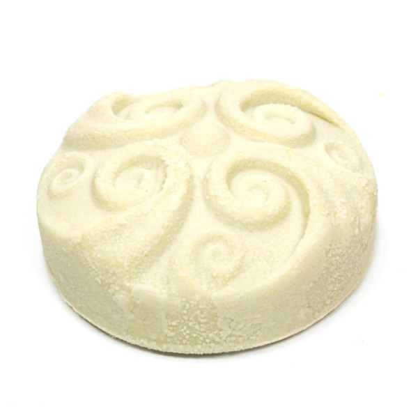 Fester Conditioner Sensitiv weißer runder Seifenblock