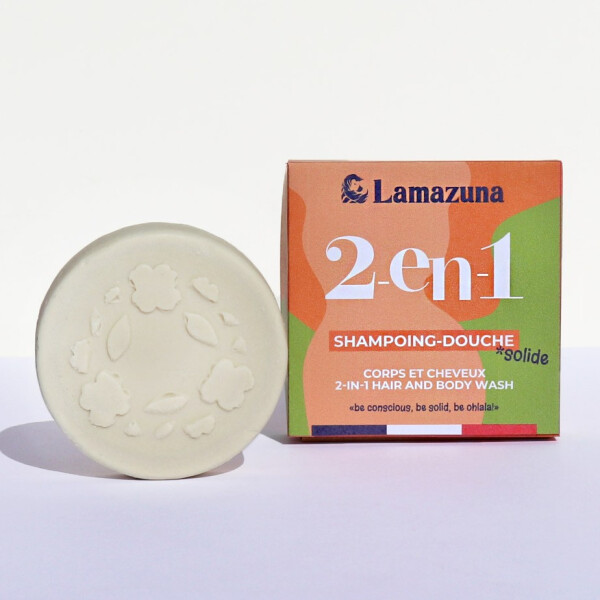 Festes Shampoo und Duschgel 2 in 1, LAMAZUNA