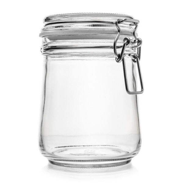 Drahtbügelglas 800 ml, weiß