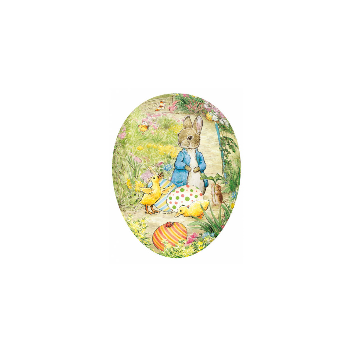 12111190 - Füll-Osterei Beatrix Hase Eier Küken 12 cm