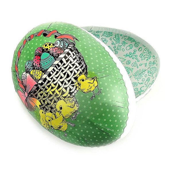 Füll-Osterei "Stilvoll" Eierkorb grün 15 cm