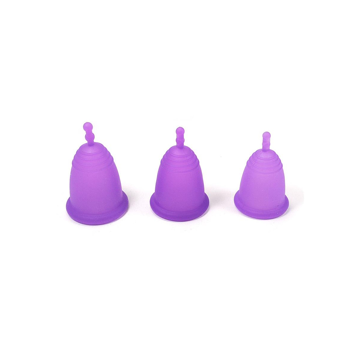 Menstruationstasse TPE Violett Stiel | TPE Medizinischer Kunststoff